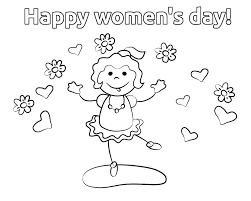 The little ballerina coloring page reminds you of March 8